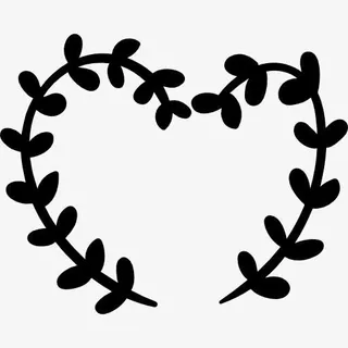 树枝形成的心，图标免抠