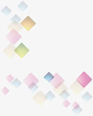 炫彩正方形免抠