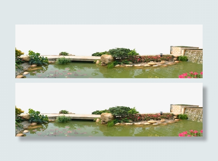 园林湖水素材免抠