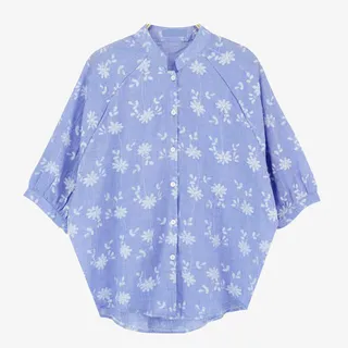 碎花短袖衬衫百搭衣服女装上衣免抠