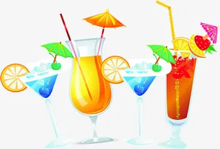 清爽饮品夏日免抠
