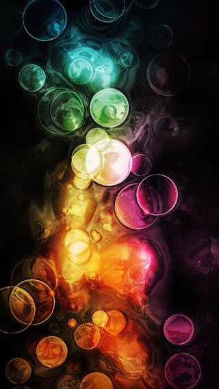 渐变红色黄色蓝色圆球H5背景素材高清