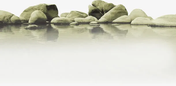 泉水石头免抠