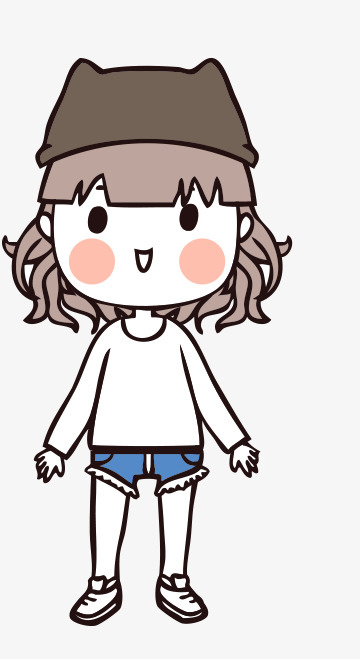 人物手绘插画可爱素材71免抠
