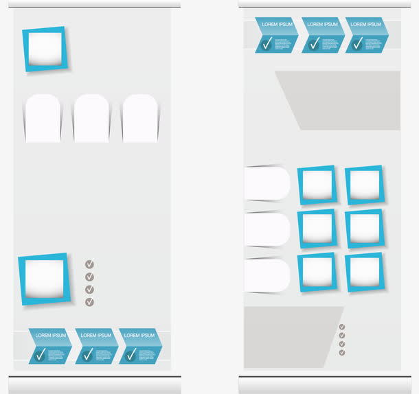 矢量商务易拉宝展架素材免抠