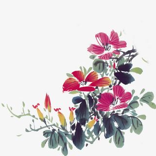 花鸟水墨画图免抠