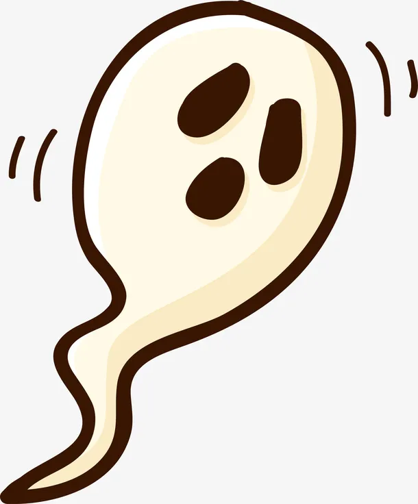 矢量卡通白色幽灵免抠