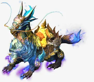 手绘中国龙坐骑免抠