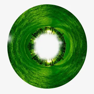 绿色圆形草地草坪免抠