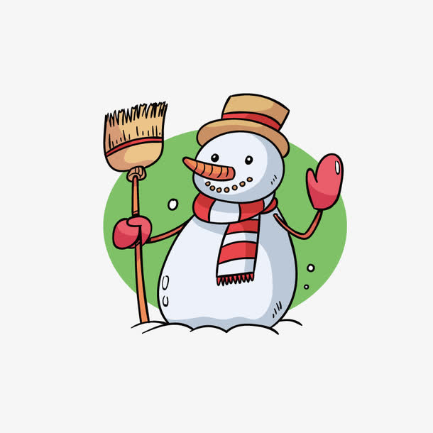卡通雪人打招呼Png免抠