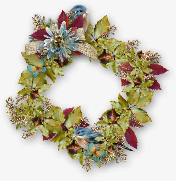 鲜花框装饰素材免抠