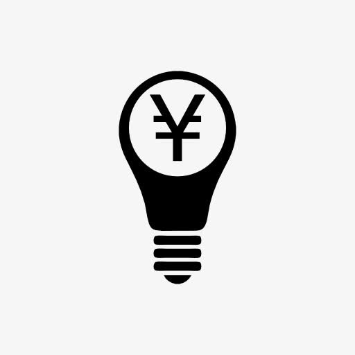 墨迹灯泡标志免抠