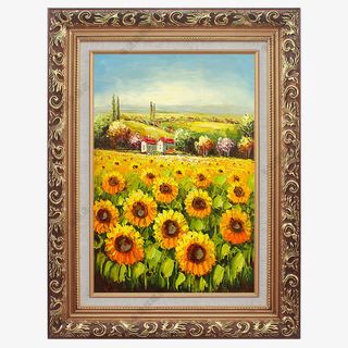 向日葵油画素材免抠