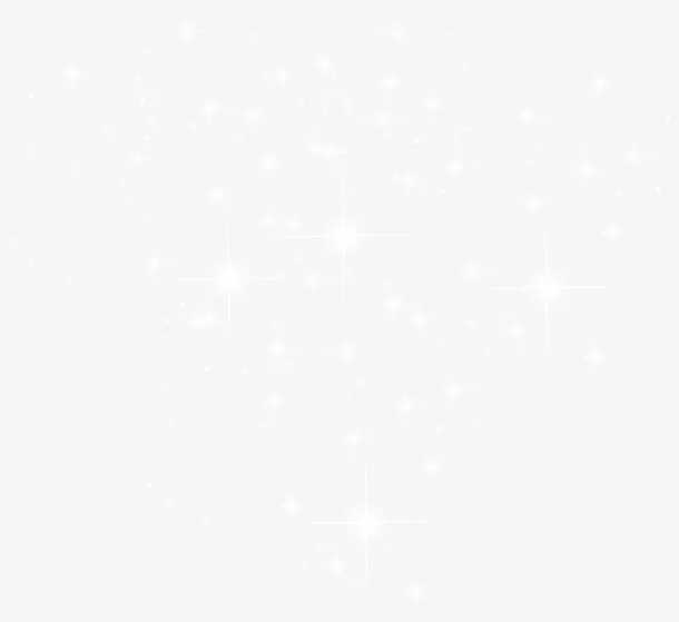 白色闪耀星星免抠
