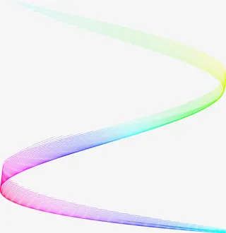 线条彩带光带螺旋曲线发光光效免抠