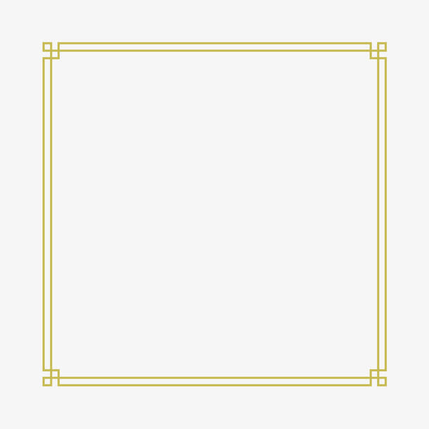 矢量棕黄色边框免抠