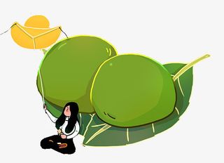 可爱插图清明节食物青团装饰插画免抠