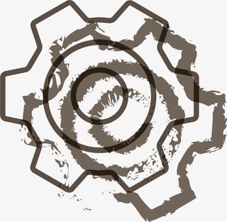 咖啡色机械齿轮免抠