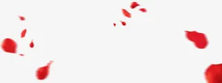 红色花瓣漂浮元素免抠