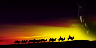 黑金佛像丝绸之路展板背景高清