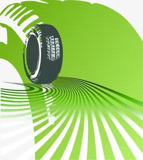 绿色矢量车印装饰免抠