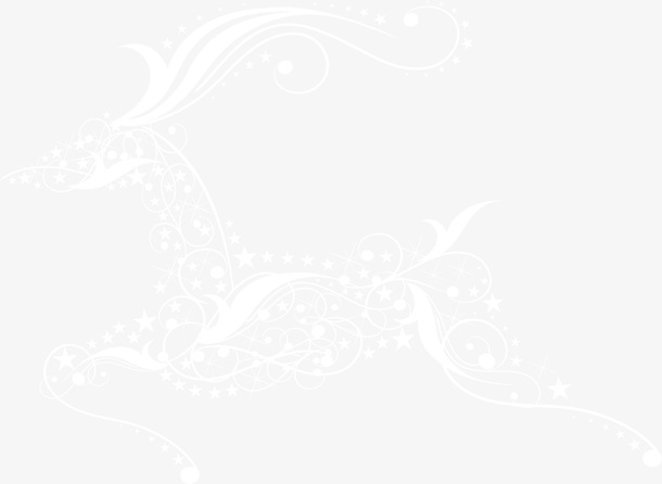 圣诞节创意白色麋鹿免抠