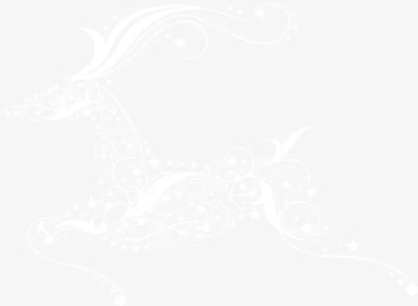 圣诞节创意白色麋鹿免抠