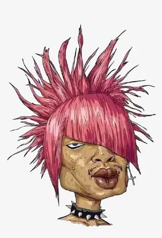 卡通杀马特男人免抠