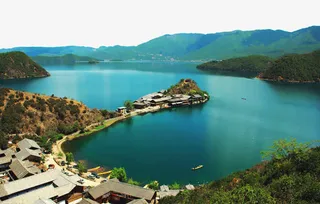 四川景点泸沽湖免抠