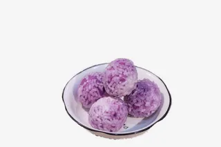 紫薯球；糯米紫薯球免抠