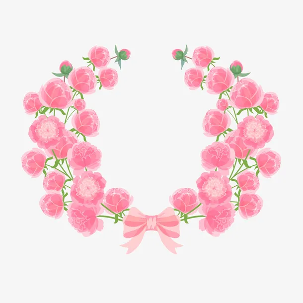 粉红色花朵免抠