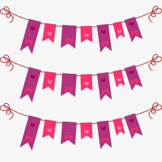 各种情人节的花环免抠