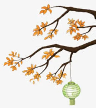 黄色卡通花朵灯笼创意免抠