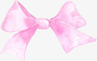 卡通文艺彩带装饰丝带蝴蝶结广告免抠