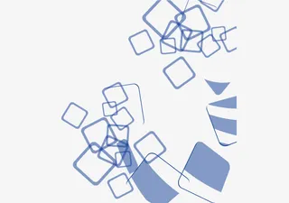 蓝色科技线框免抠