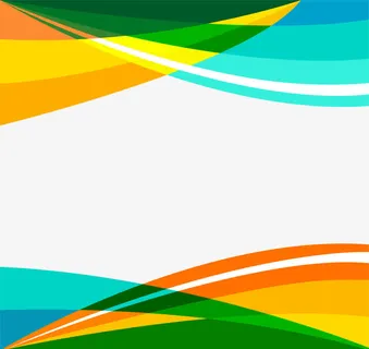 科技彩色波纹边框免抠