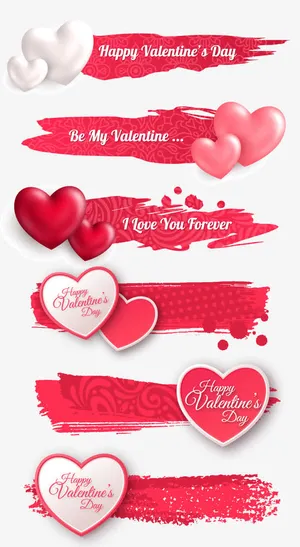 情人节爱心矢量标签设计免抠