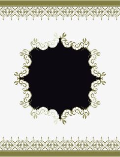 矢量花纹边框纹理免抠