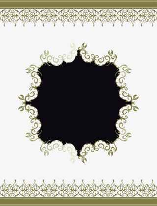 矢量花纹边框纹理免抠