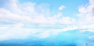 环境渲染效果蓝天大海免抠