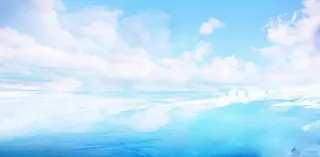 环境渲染效果蓝天大海免抠