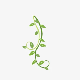 卡通向下垂落的蔓藤素材免抠