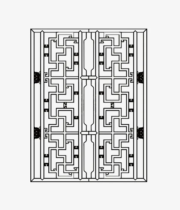 中国风木框免抠