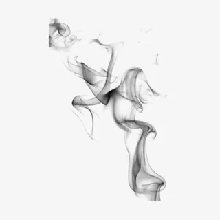 中国风灰色妖娆创意异形唯美雾气免抠