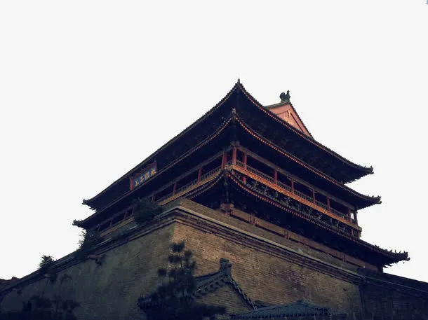 西安景区钟楼免抠