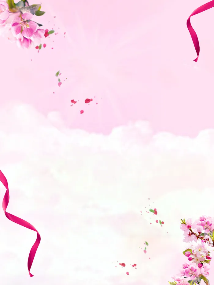 三八妇女节粉色浪漫背景素材高清