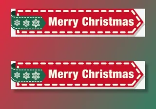 红色圣诞节标签免抠