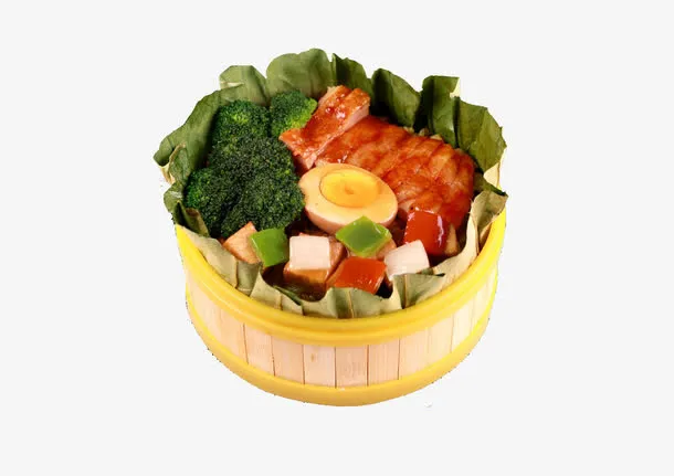 照烧鸡腿荷叶饭免抠