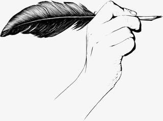 手绘握笔姿势免抠