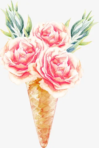 文艺清新花草海报设计装饰免抠